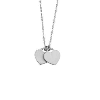 DOOSTI Damen Halskette mit Anhänger Herz 925/- Silber rhodiniert - inkl. Gratis Gravur